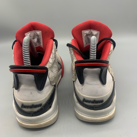 Nike Air Jordan GS Dub Zero Black White Red Varsity Size 4Y - Picture 3 of 7